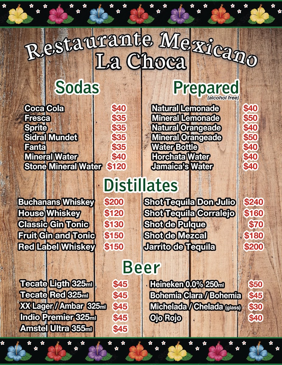 Restaurante La Choca Tulum Menu - Image 2