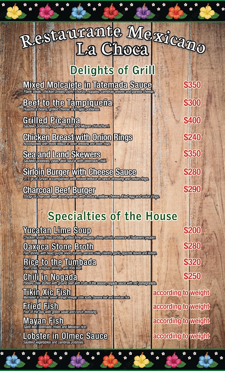 Restaurante La Choca Tulum Menu - Image 3